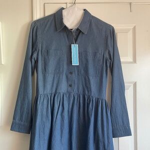 Draper James Chambray Long Sleeve Dress